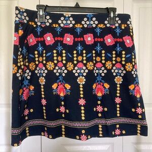 Croft & Barrow Skort Blue Flowers Sporty Women’s Large